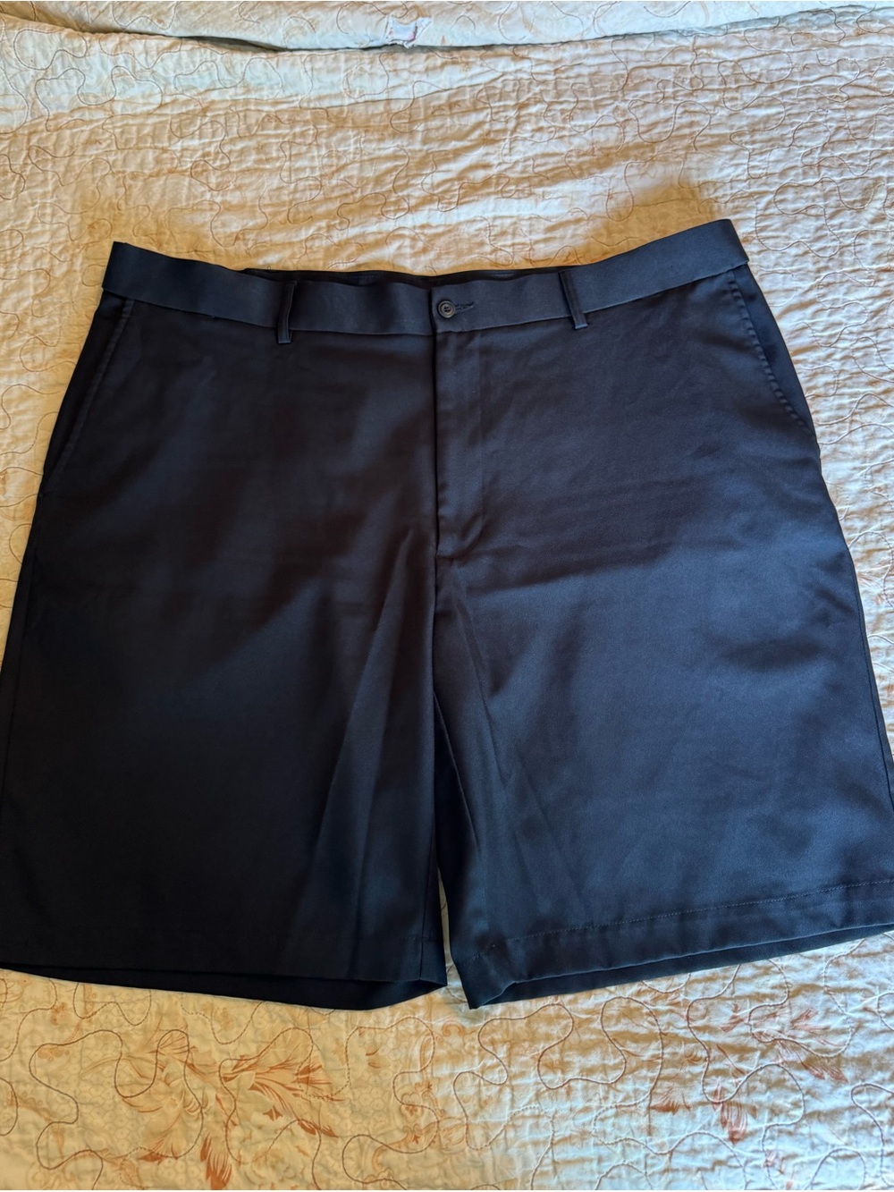 Grand Slam Black Flat-Front Men's Shorts